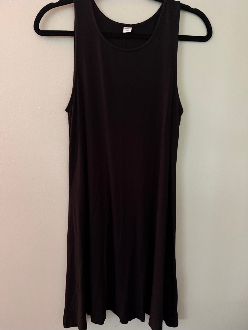 Old Navy Black Sleeveless Midi Swing Dress
